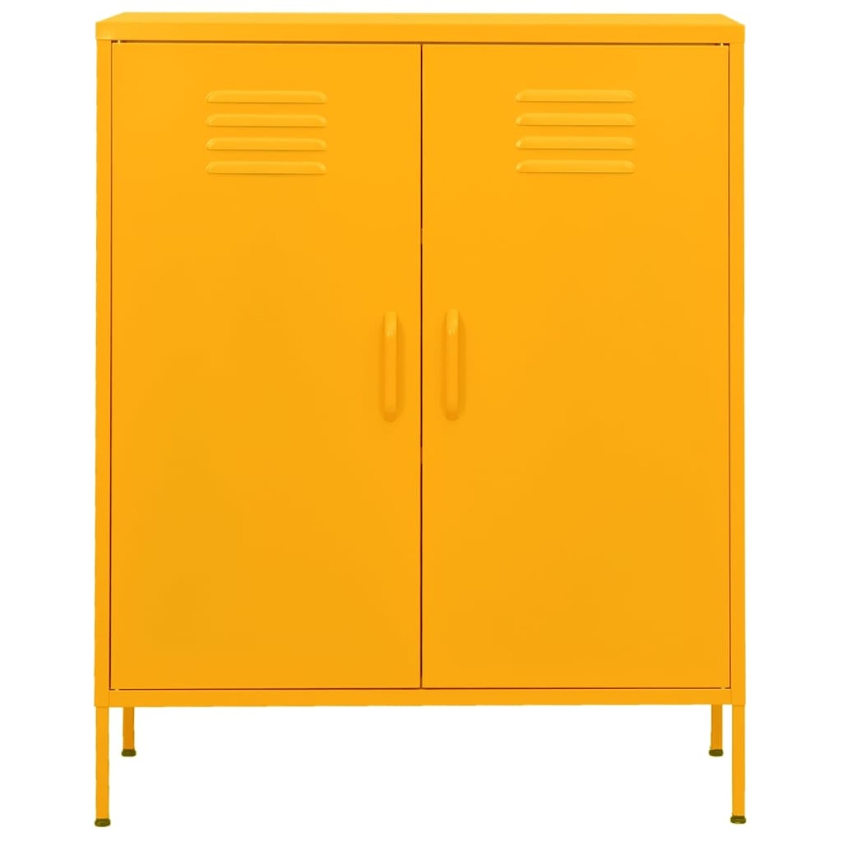 vidaXL Ντουλάπι Αποθήκευσης Μουσταρδί 80 x 35 x 101,5 εκ. Ατσάλινο