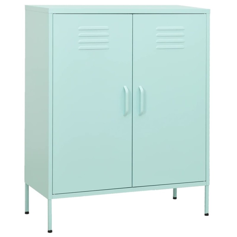 vidaXL Ντουλάπι Αποθήκευσης Χρώμα Μέντα 80 x 35 x 101,5 εκ. Ατσάλινο