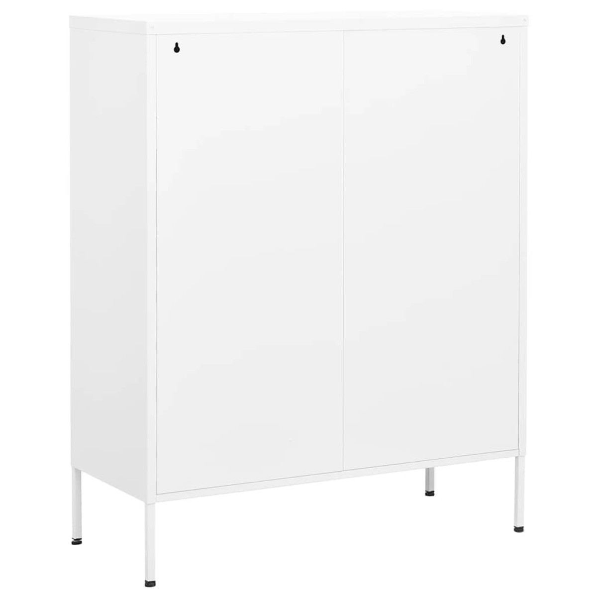 vidaXL Ντουλάπι Αποθήκευσης Λευκό 80 x 35 x 101,5 εκ. Ατσάλινο