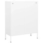 vidaXL Ντουλάπι Αποθήκευσης Λευκό 80 x 35 x 101,5 εκ. Ατσάλινο