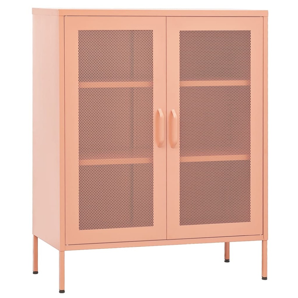 vidaXL Ντουλάπι Αποθήκευσης Ροζ 80 x 35 x 101,5 εκ. Ατσάλινο