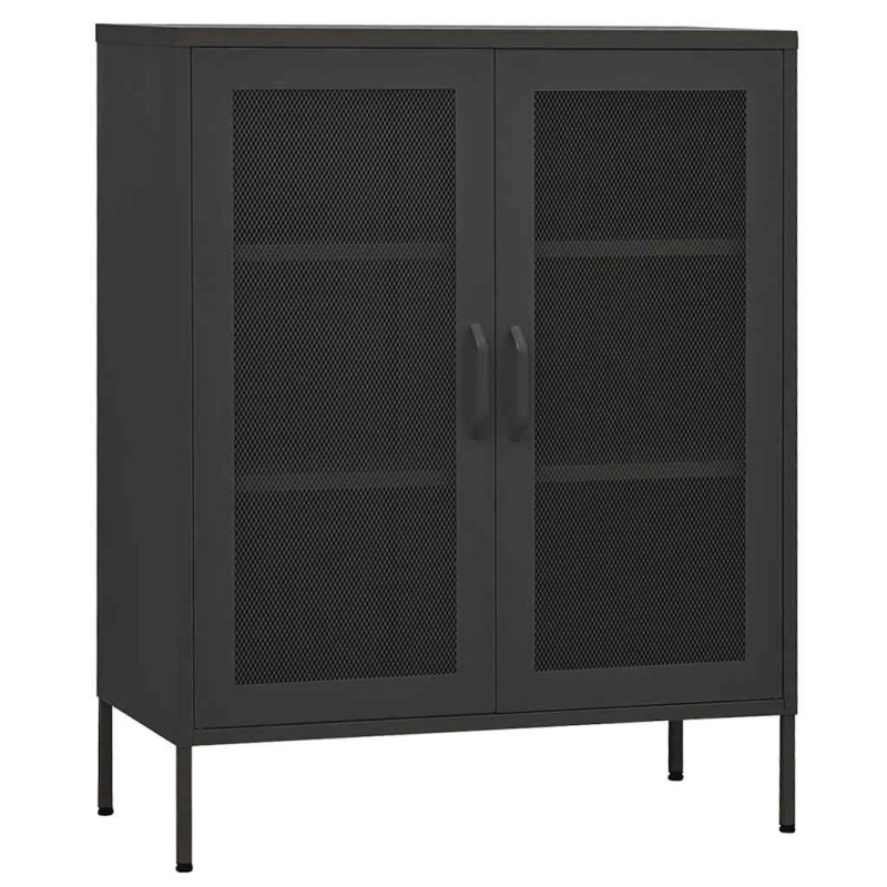 vidaXL Ντουλάπι Αποθήκευσης Ανθρακί 80 x 35 x 101,5 εκ. Ατσάλινο
