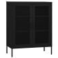 vidaXL Ντουλάπι Αποθήκευσης Μαύρο 80 x 35 x 101,5 εκ. Ατσάλινο