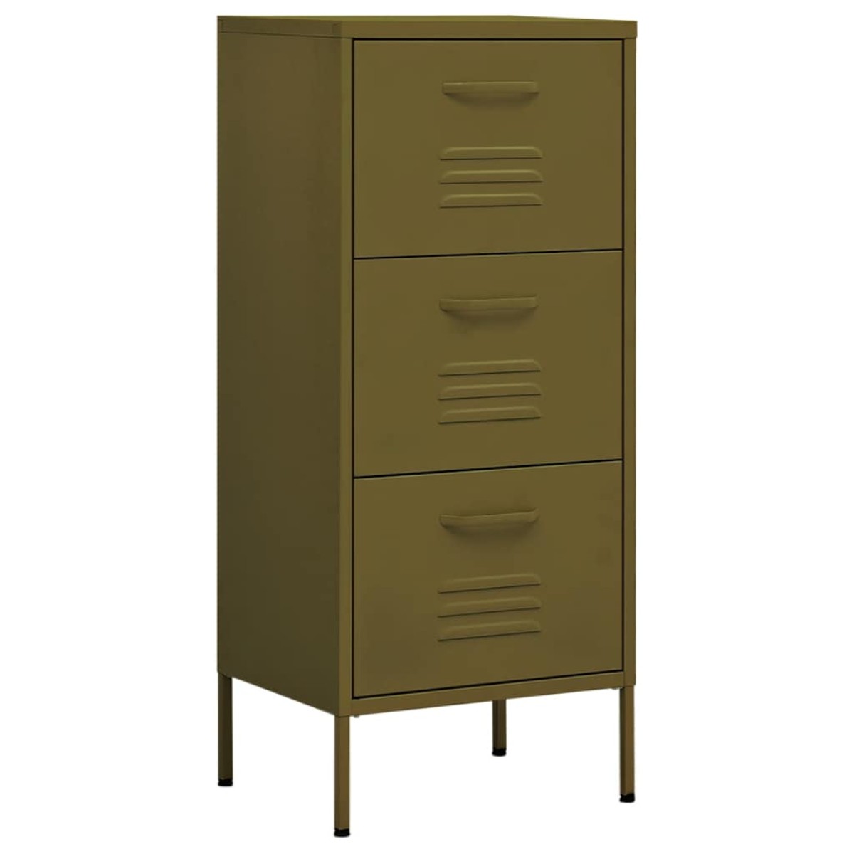 vidaXL Ντουλάπι Αποθήκευσης Πράσινο Λαδί 42,5x35x101,5 εκ. από Ατσάλι