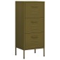 vidaXL Ντουλάπι Αποθήκευσης Πράσινο Λαδί 42,5x35x101,5 εκ. από Ατσάλι