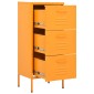vidaXL Ντουλάπι Αποθήκευσης Μουσταρδί 42,5 x 35 x 101,5 εκ. από Ατσάλι