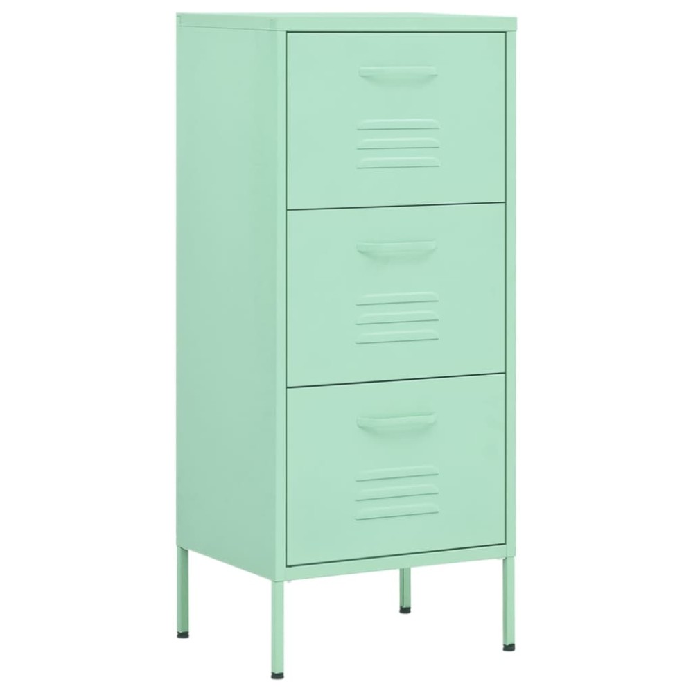 vidaXL Ντουλάπι Αποθήκευσης Xρώμα Mέντας 42,5x35x101,5 εκ. από Ατσάλι