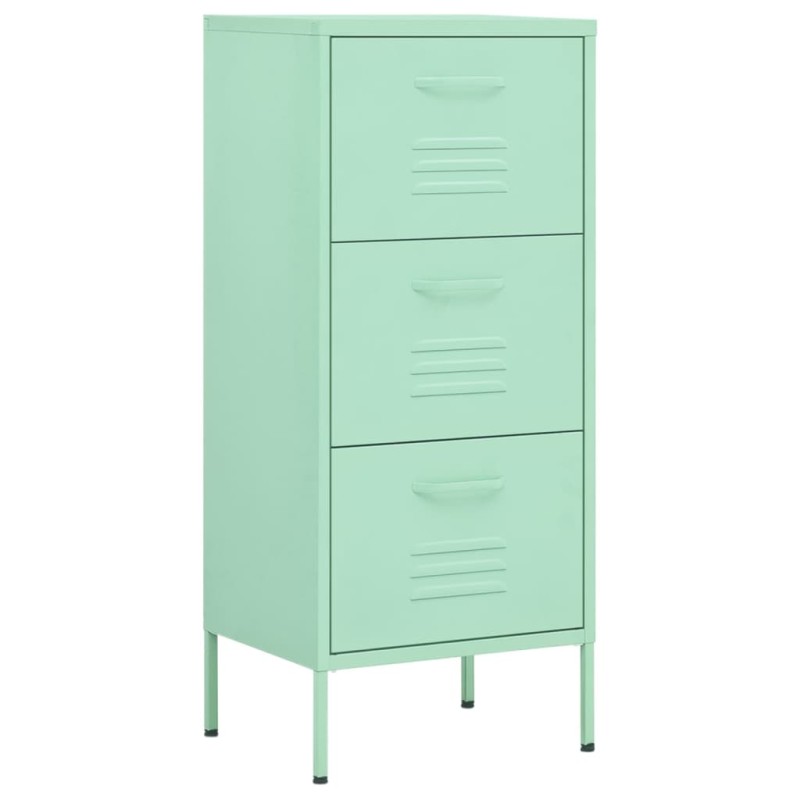 vidaXL Ντουλάπι Αποθήκευσης Xρώμα Mέντας 42,5x35x101,5 εκ. από Ατσάλι