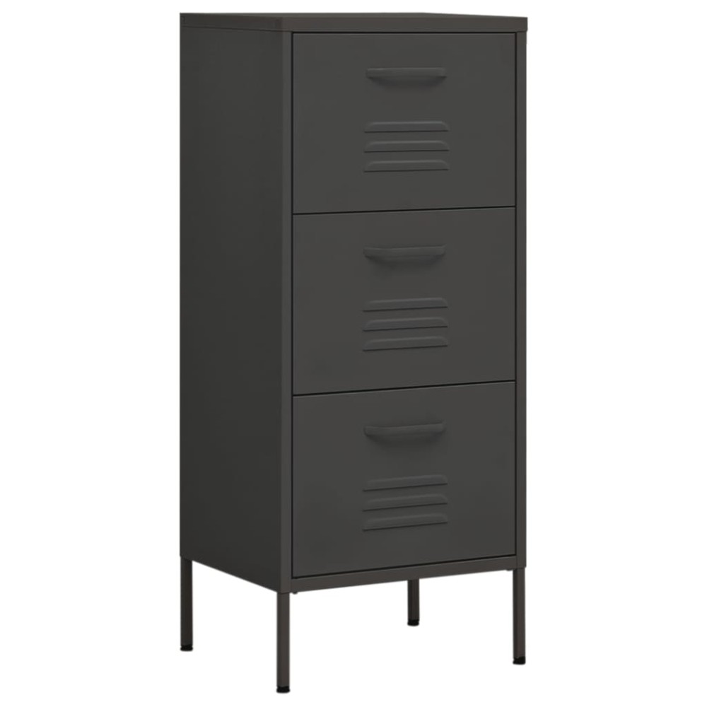 vidaXL Ντουλάπι Αποθήκευσης Ανθρακί 42,5x35x101,5 εκ. από Ατσάλι