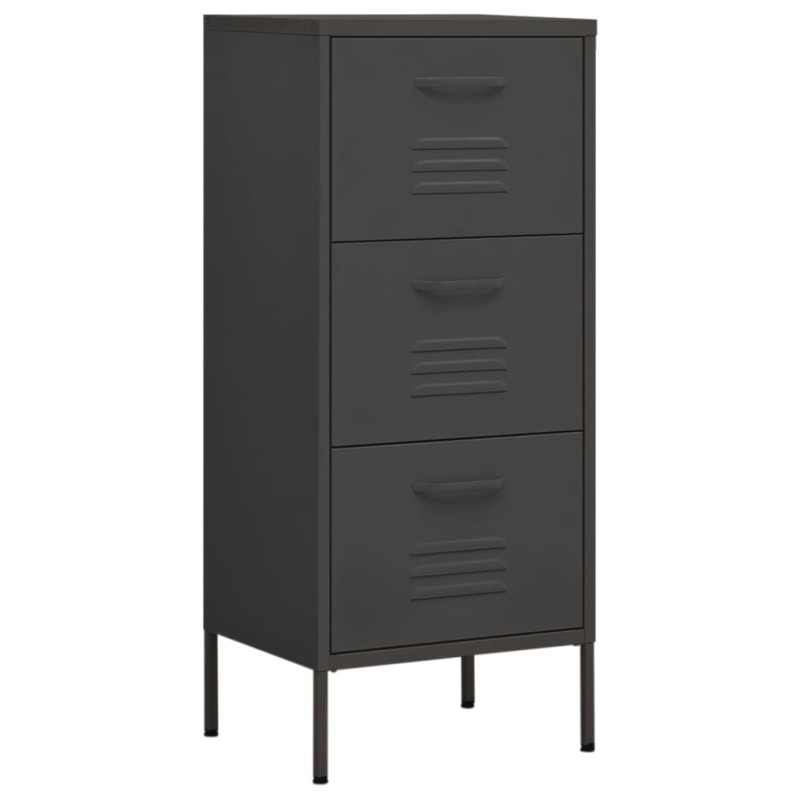 vidaXL Ντουλάπι Αποθήκευσης Ανθρακί 42,5x35x101,5 εκ. από Ατσάλι