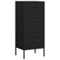 vidaXL Ντουλάπι Αποθήκευσης Μαύρο 42,5x35x101,5 εκ. από Ατσάλι