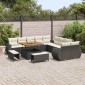 vidaXL Σετ Καναπέ Κήπου 13 τμχ. Μαύρο συνθετικό ρατάν