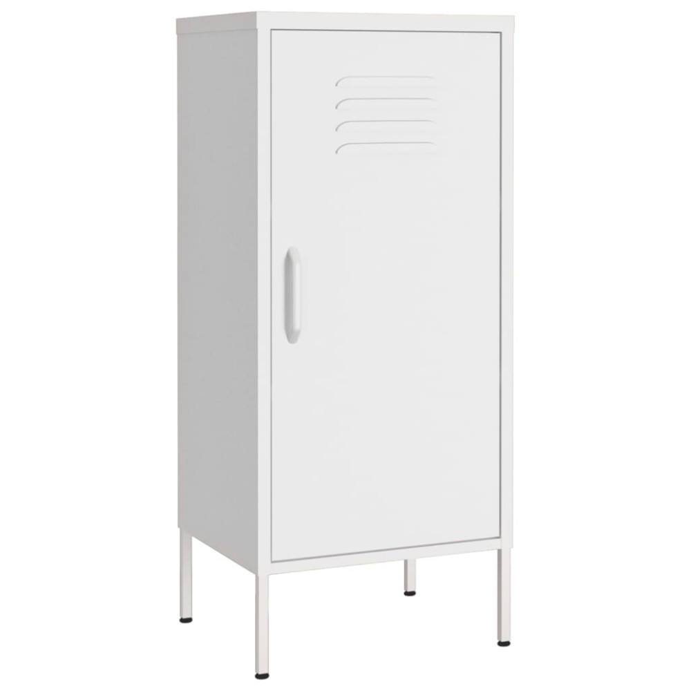 vidaXL Ντουλάπι Αποθήκευσης Λευκό 42,5x35x101,5 εκ. από Ατσάλι