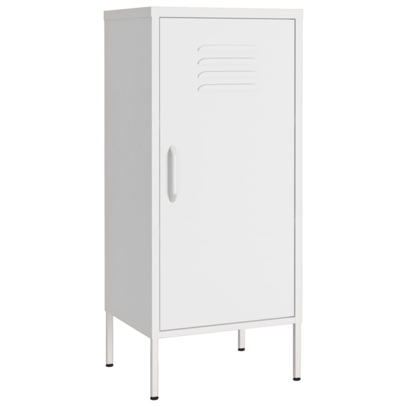 vidaXL Ντουλάπι Αποθήκευσης Λευκό 42,5x35x101,5 εκ. από Ατσάλι