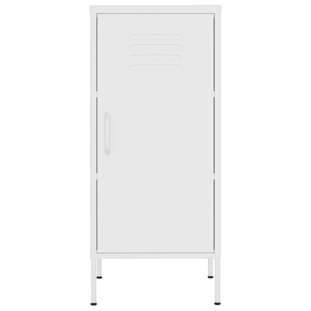 vidaXL Ντουλάπι Αποθήκευσης Λευκό 42,5x35x101,5 εκ. από Ατσάλι