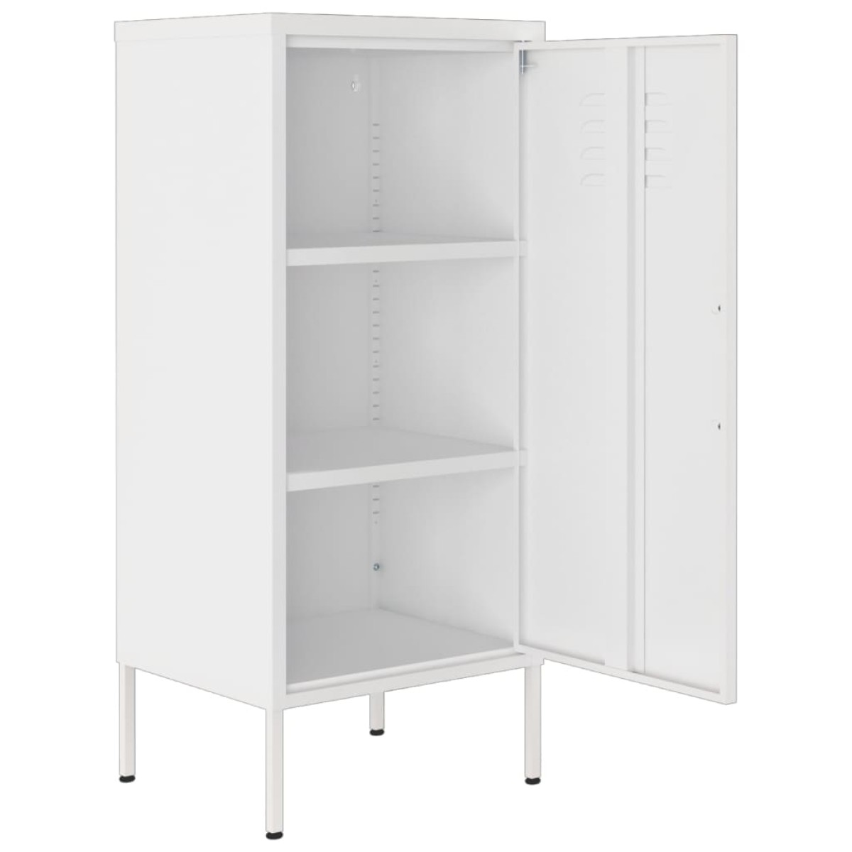 vidaXL Ντουλάπι Αποθήκευσης Λευκό 42,5x35x101,5 εκ. από Ατσάλι