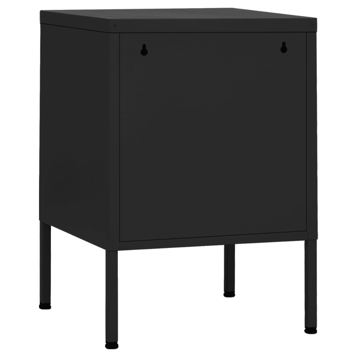 vidaXL Κομοδίνο Μαύρο 35 x 35 x 51 εκ. από Ατσάλι