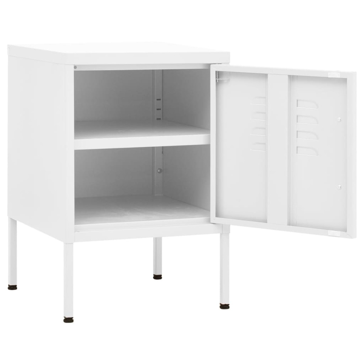 vidaXL Κομοδίνο Λευκό 35 x 35 x 51 εκ. από Ατσάλι