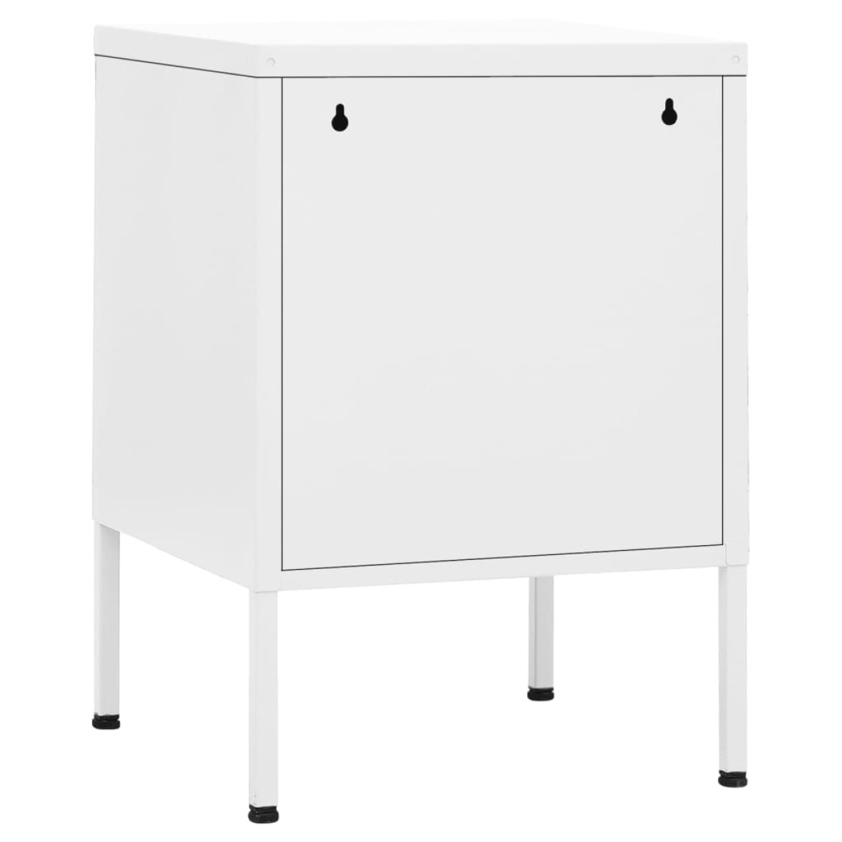 vidaXL Κομοδίνο Λευκό 35 x 35 x 51 εκ. από Ατσάλι