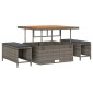 vidaXL Σετ Καναπέ Κήπου 12 τμχ. Γκρι συνθετικό ρατάν