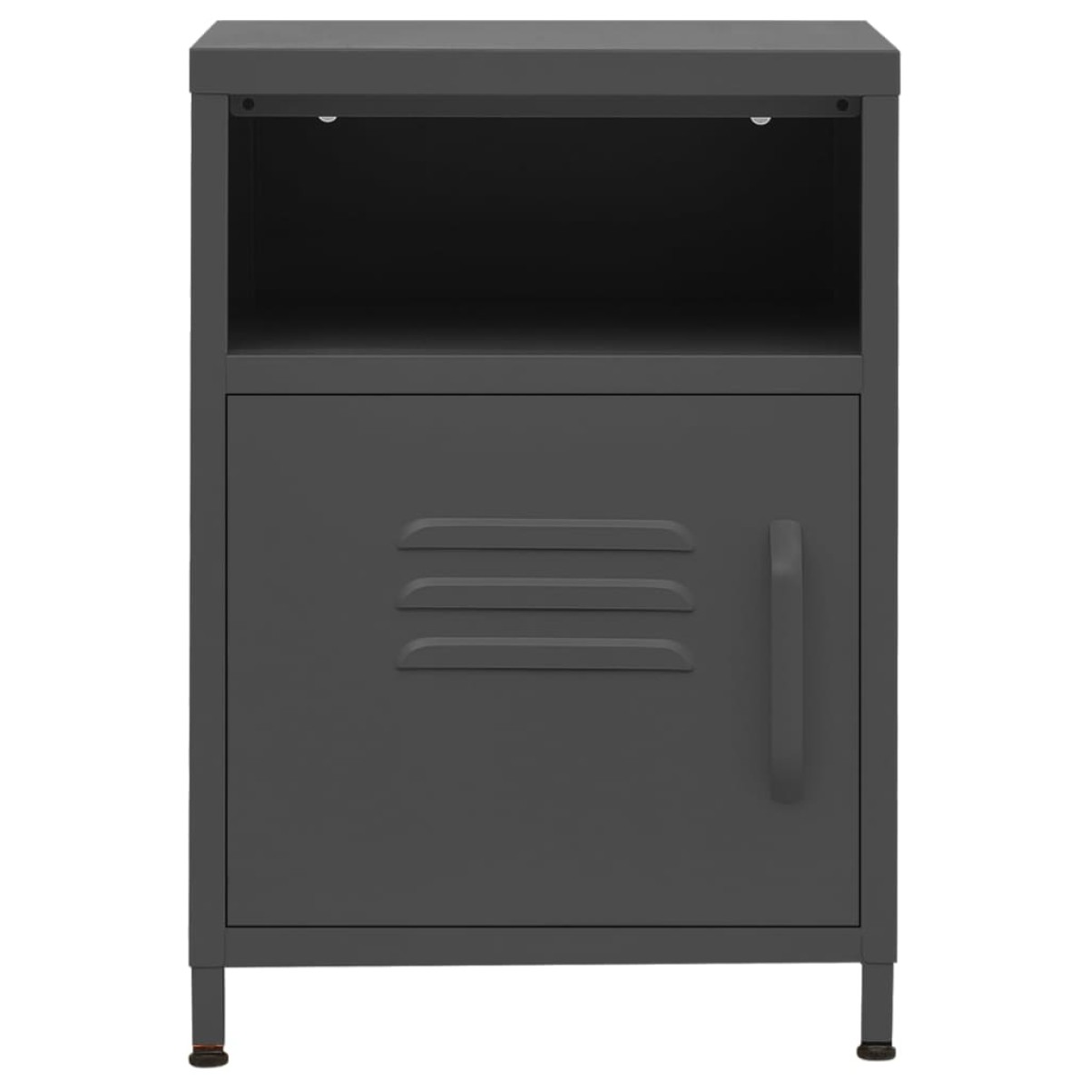 vidaXL Κομοδίνο Ανθρακί 35 x 35 x 51 εκ. από Ατσάλι