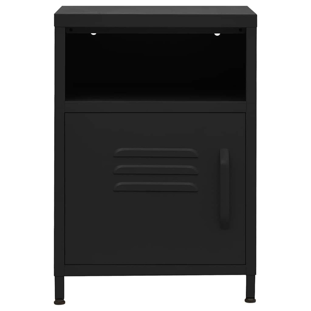 vidaXL Κομοδίνο Μαύρο 35 x 35 x 51 εκ. από Ατσάλι