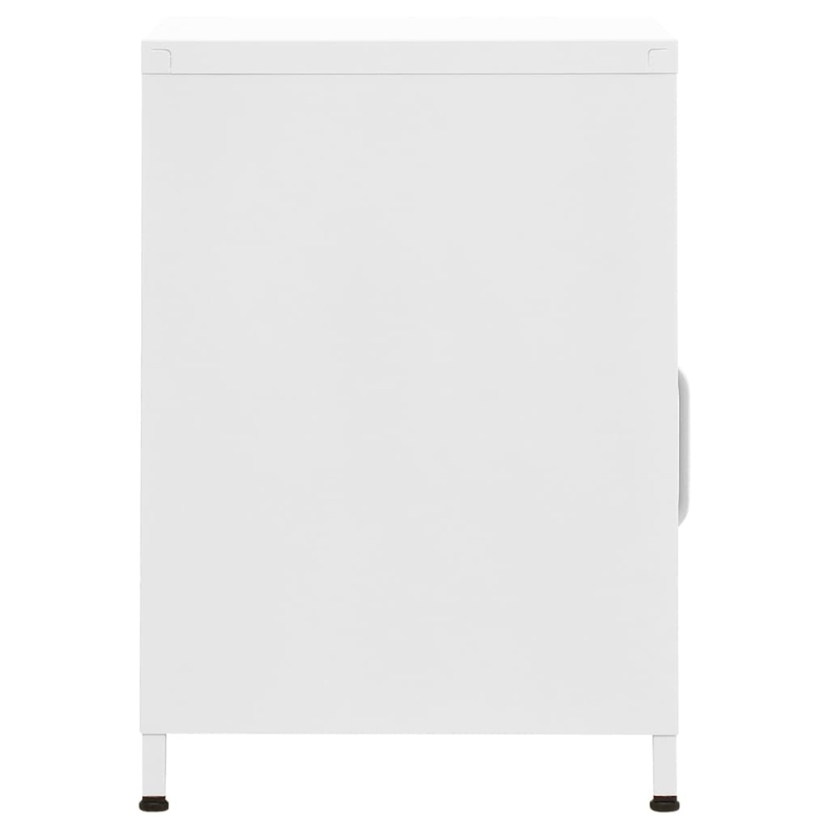 vidaXL Κομοδίνο Λευκό 35 x 35 x 51 εκ. από Ατσάλι