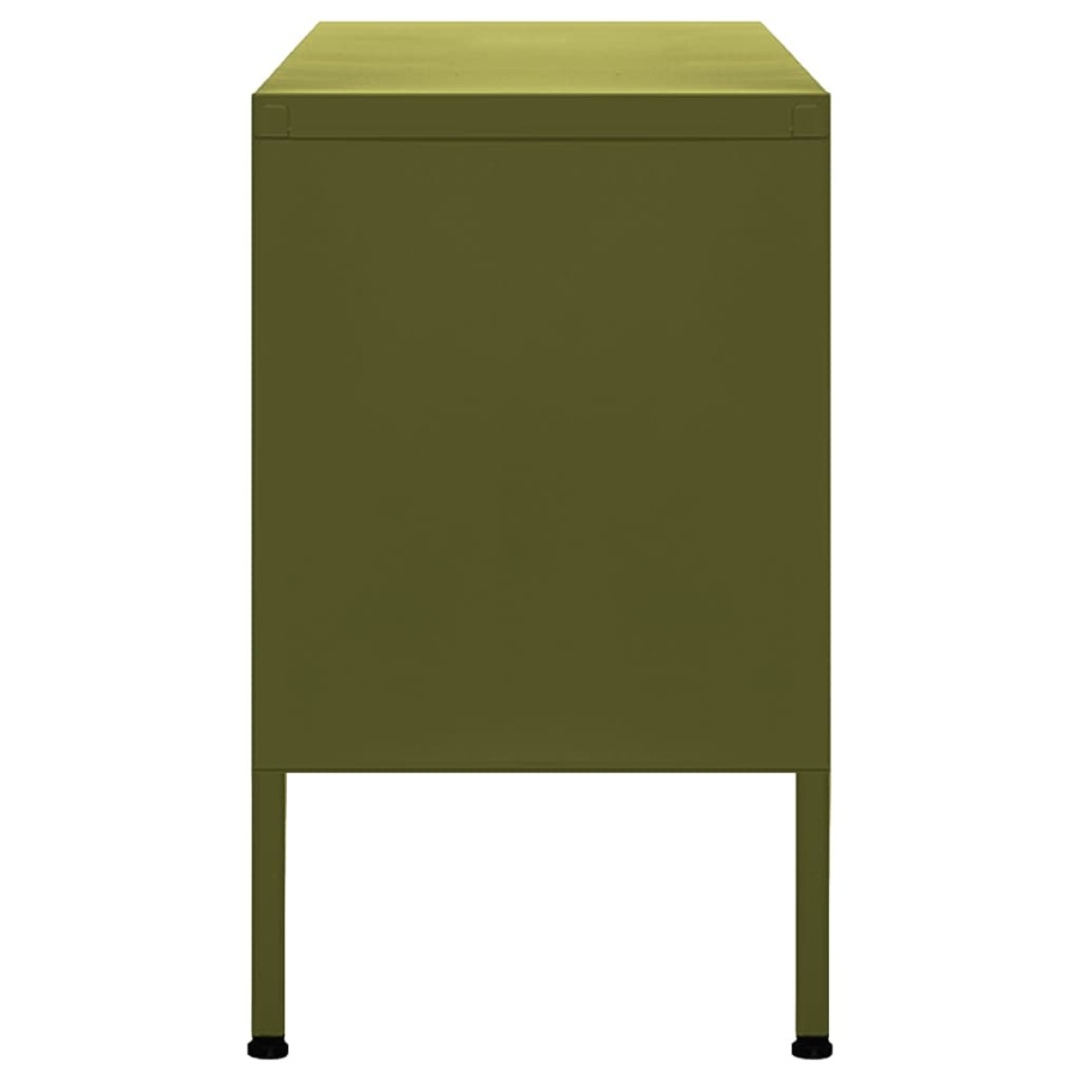 vidaXL Έπιπλο Τηλεόρασης Πράσινο Λαδί 105x35x50 εκ. από Ατσάλι