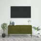 vidaXL Έπιπλο Τηλεόρασης Πράσινο Λαδί 105x35x50 εκ. από Ατσάλι