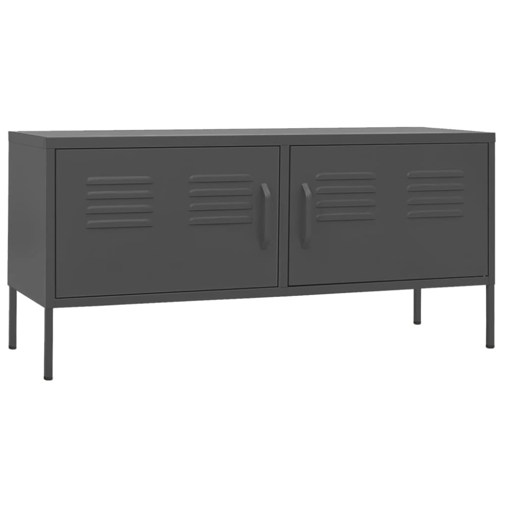 vidaXL Έπιπλο Τηλεόρασης Ανθρακί 105x35x50 εκ. από Ατσάλι