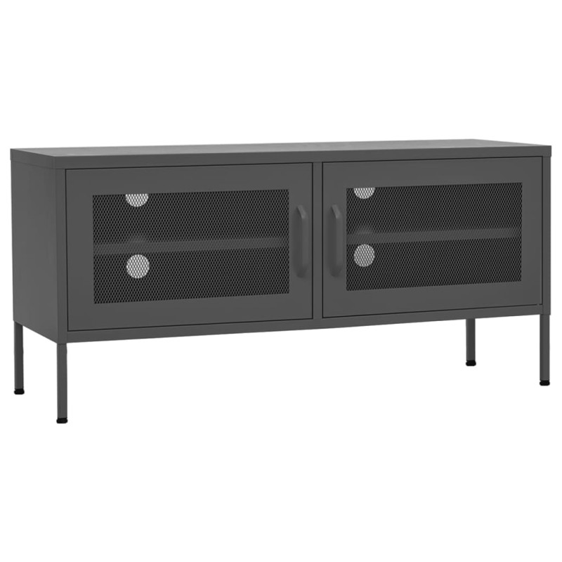 vidaXL Έπιπλο Τηλεόρασης Ανθρακί 105x35x50 εκ. από Ατσάλι