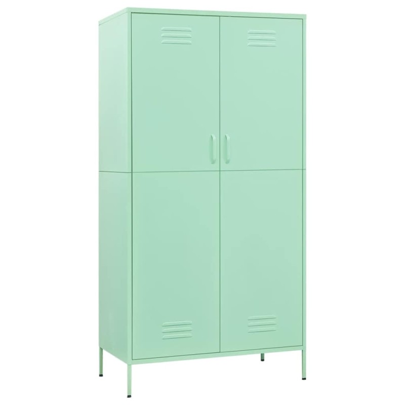 vidaXL Ντουλάπα Χρώμα Μέντα 90 x 50 x 180 εκ. από Ατσάλι