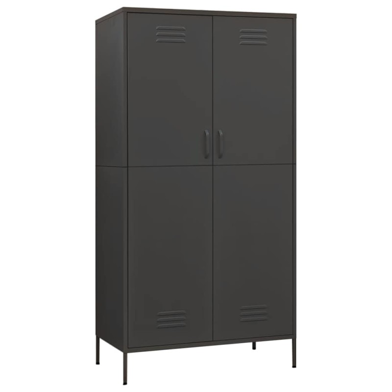 vidaXL Ντουλάπα Ανθρακί 90 x 50 x 180 εκ. από Ατσάλι