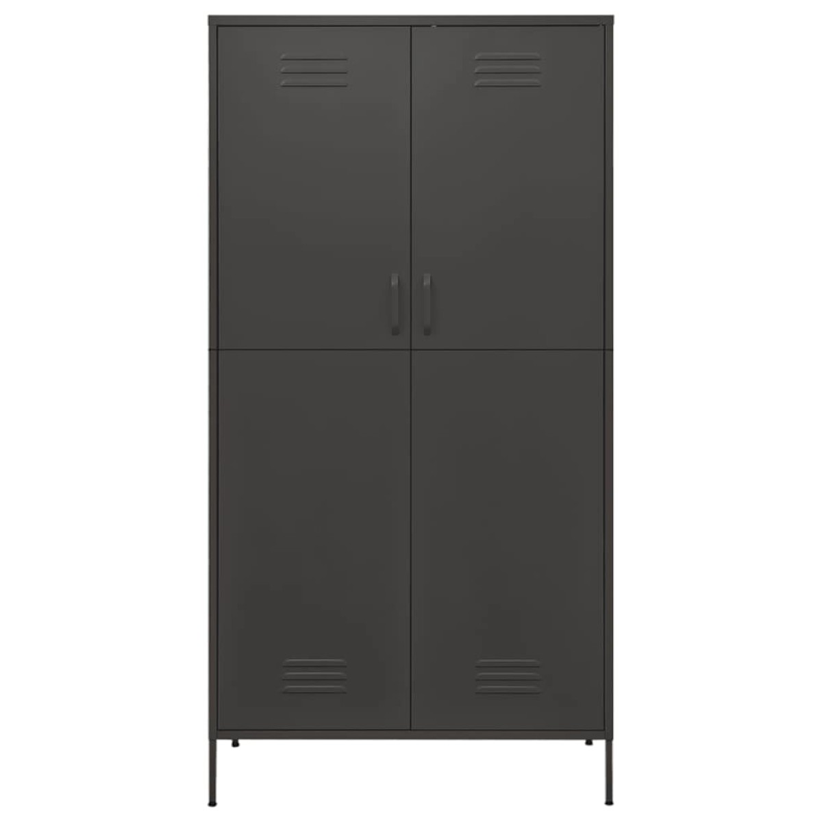 vidaXL Ντουλάπα Ανθρακί 90 x 50 x 180 εκ. από Ατσάλι