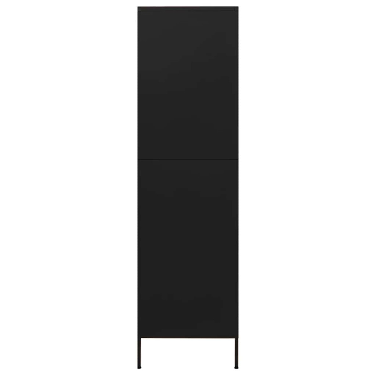vidaXL Ντουλάπα Μαύρη 90 x 50 x 180 εκ. από Ατσάλι
