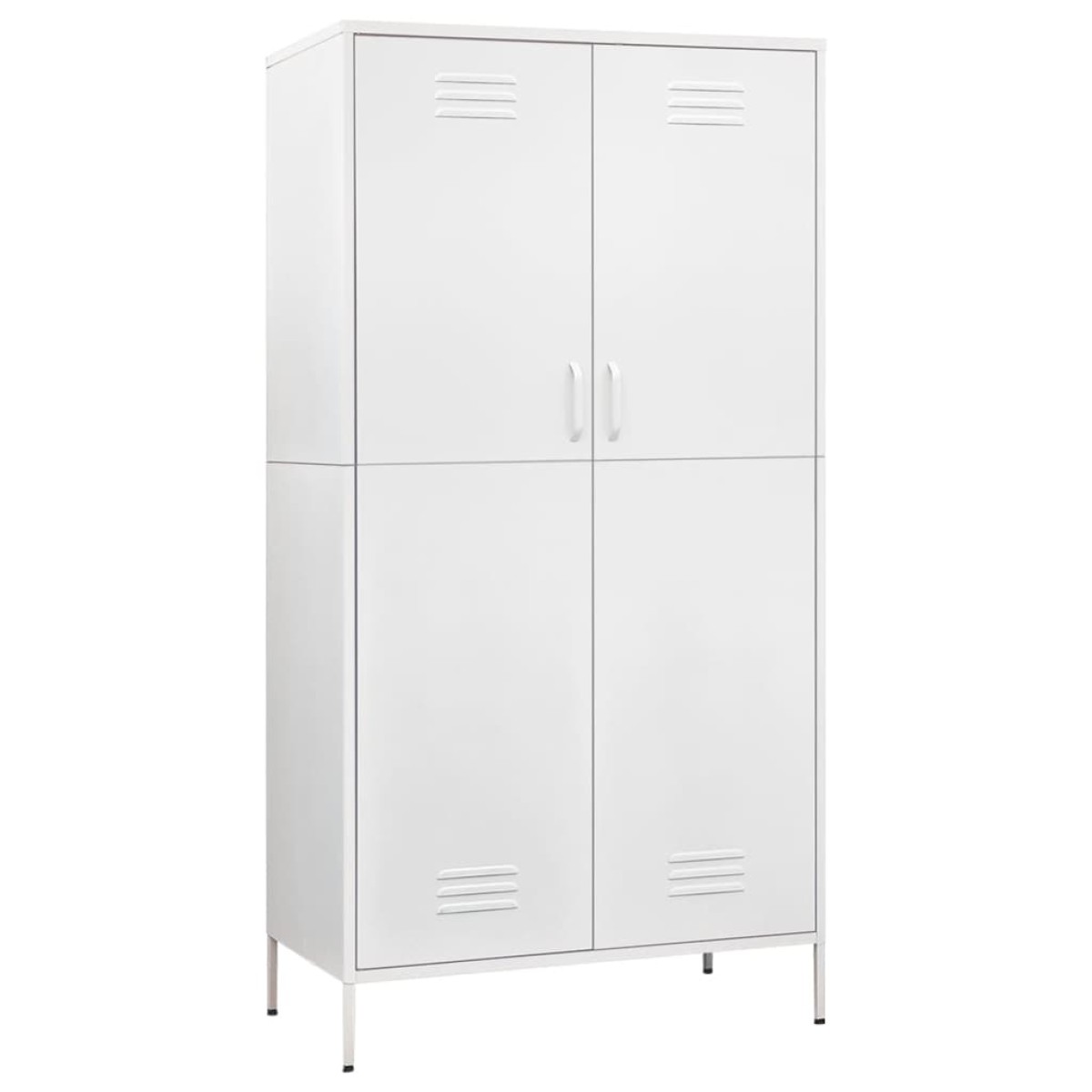 vidaXL Ντουλάπα Λευκή 90 x 50 x 180 εκ. από Ατσάλι