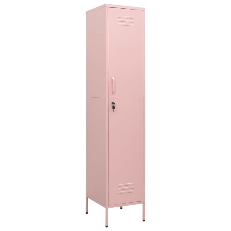 vidaXL Φοριαμός Ροζ 35 x 46 x 180 εκ. από Ατσάλι