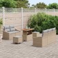 vidaXL Σετ Καναπέ Κήπου 8 τμχ. Μπεζ συνθετικό ρατάν