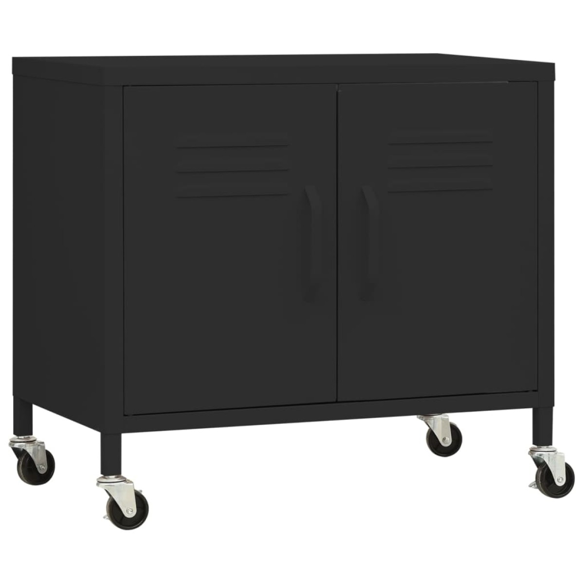 vidaXL Ντουλάπι Αποθήκευσης Μαύρο 60 x 35 x 56 εκ. από Ατσάλι