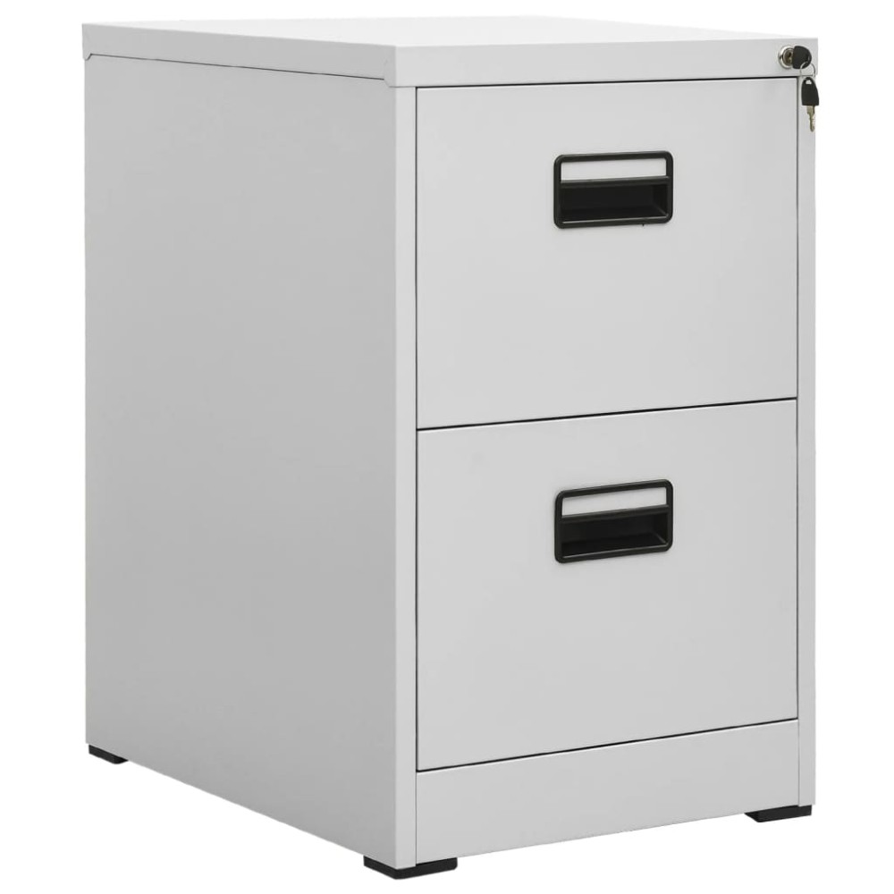 vidaXL Αρχειοθήκη Ανοιχτό Γκρι 46 x 62 x 72,5 εκ. από Ατσάλι