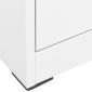 vidaXL Αρχειοθήκη Λευκή 46 x 62 x 133 εκ. από Ατσάλι