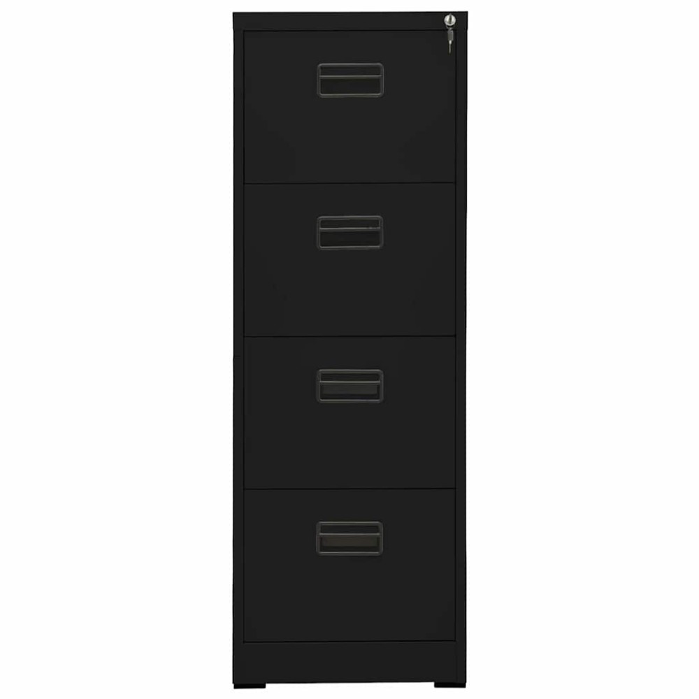 vidaXL Αρχειοθήκη Μαύρη 46 x 62 x 133 εκ. από Ατσάλι