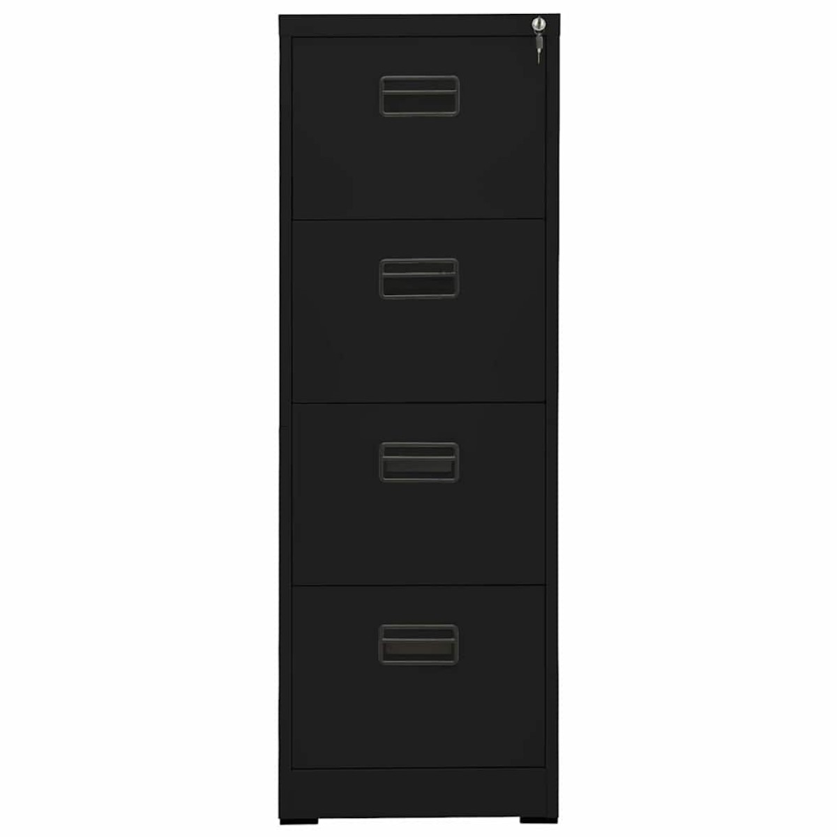 vidaXL Αρχειοθήκη Μαύρη 46 x 62 x 133 εκ. από Ατσάλι