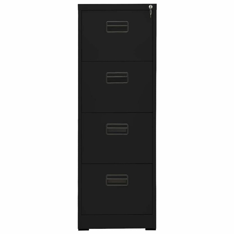vidaXL Αρχειοθήκη Μαύρη 46 x 62 x 133 εκ. από Ατσάλι