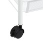 vidaXL Τρόλεϊ Κουζίνας 3 Επιπέδων Λευκό 46 x 26 x 64 εκ. Σιδερένιο