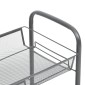 vidaXL Τρόλεϊ Κουζίνας 3 Επιπέδων Γκρι 46 x 26 x 64 εκ. Σιδερένιο