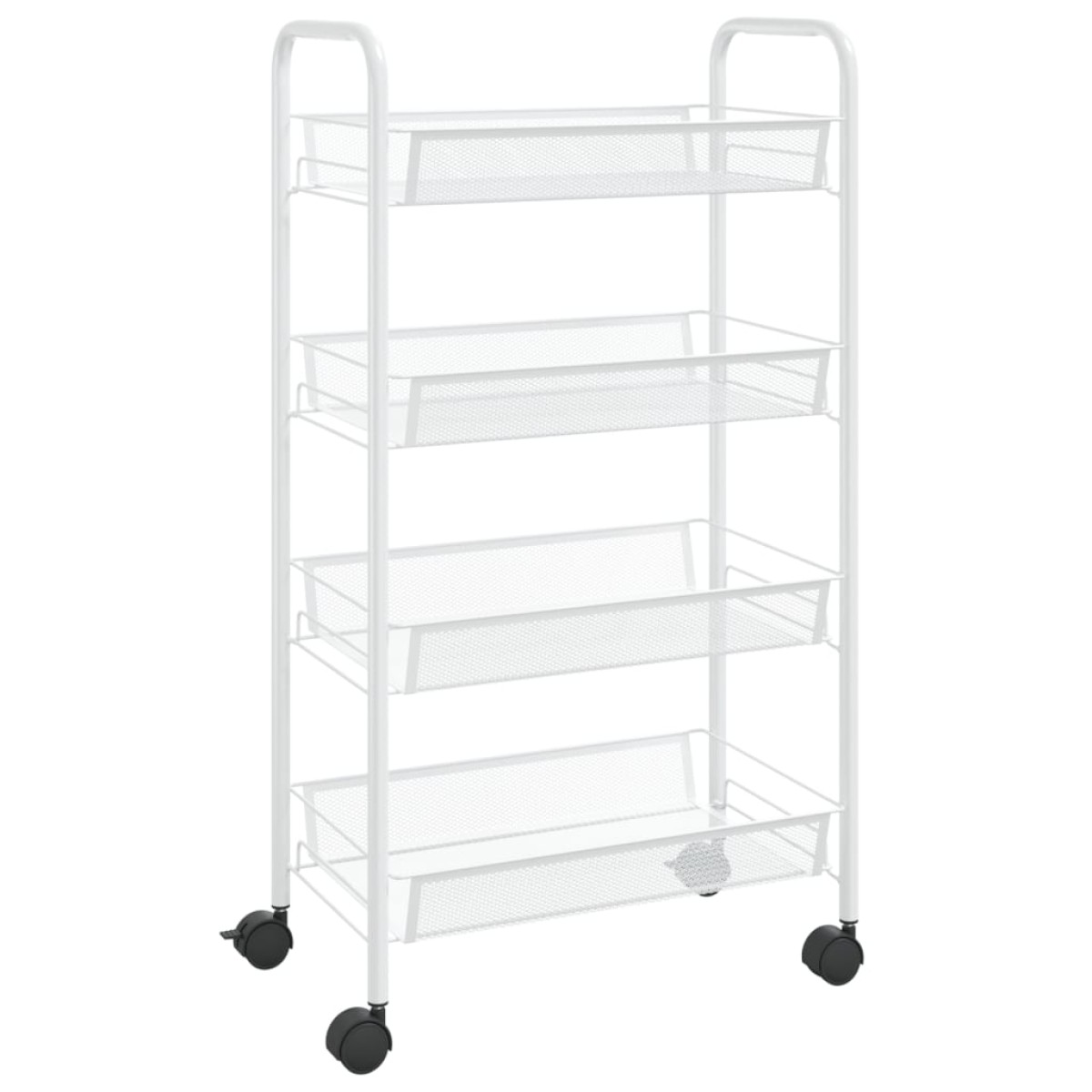 vidaXL Τρόλεϊ Κουζίνας 4 Επιπέδων Λευκό 46 x 26 x 85 εκ. Σιδερένιο