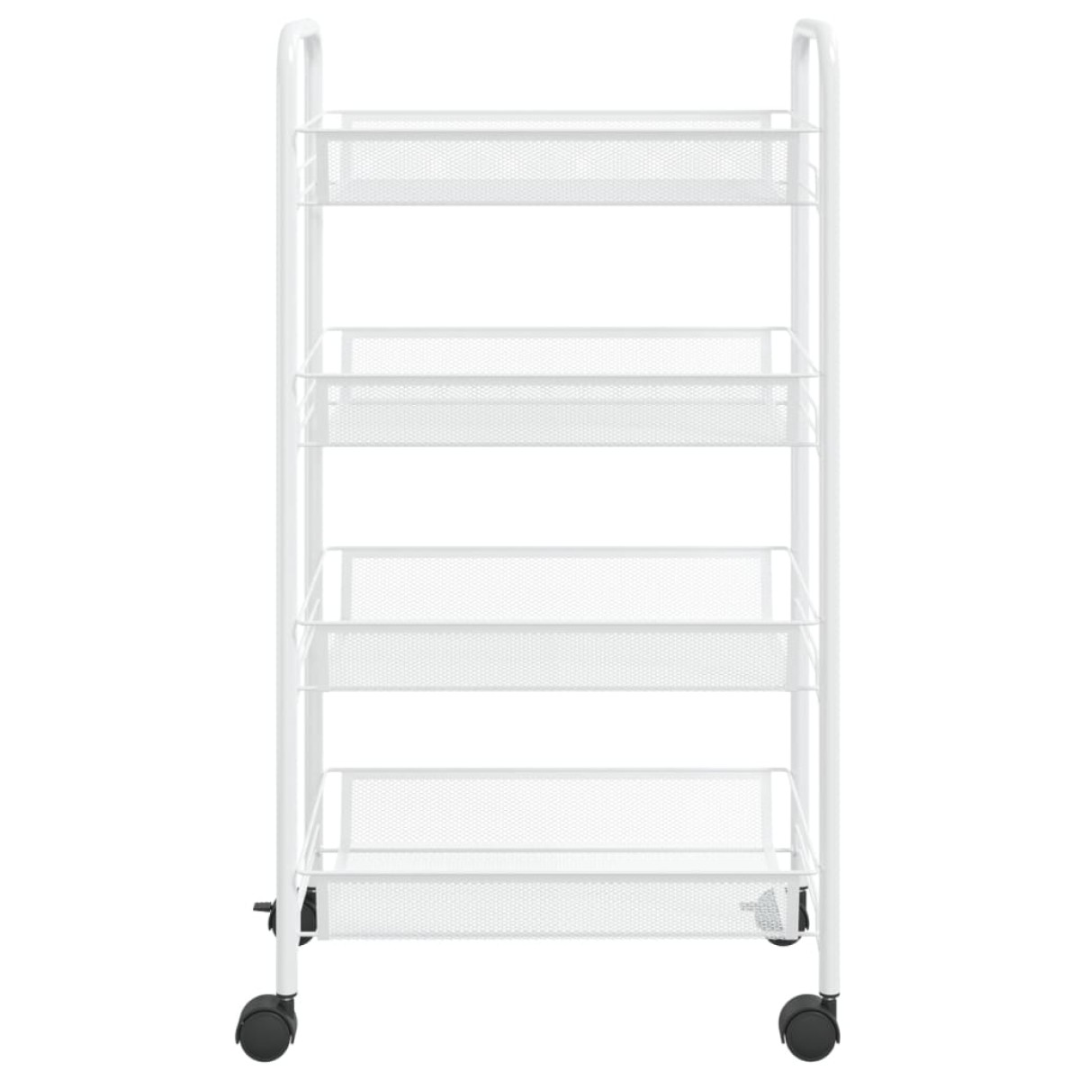 vidaXL Τρόλεϊ Κουζίνας 4 Επιπέδων Λευκό 46 x 26 x 85 εκ. Σιδερένιο