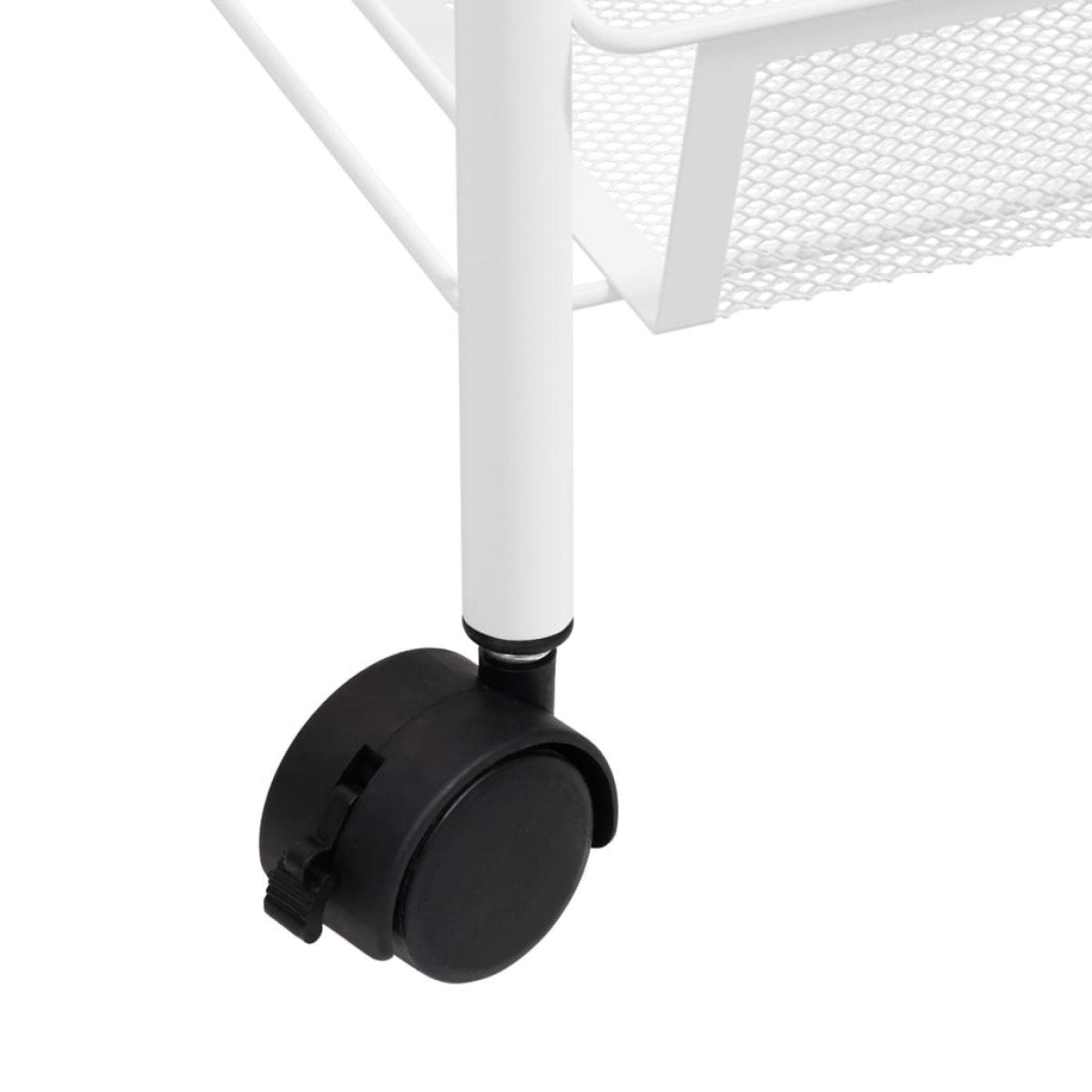vidaXL Τρόλεϊ Κουζίνας 4 Επιπέδων Λευκό 46 x 26 x 85 εκ. Σιδερένιο