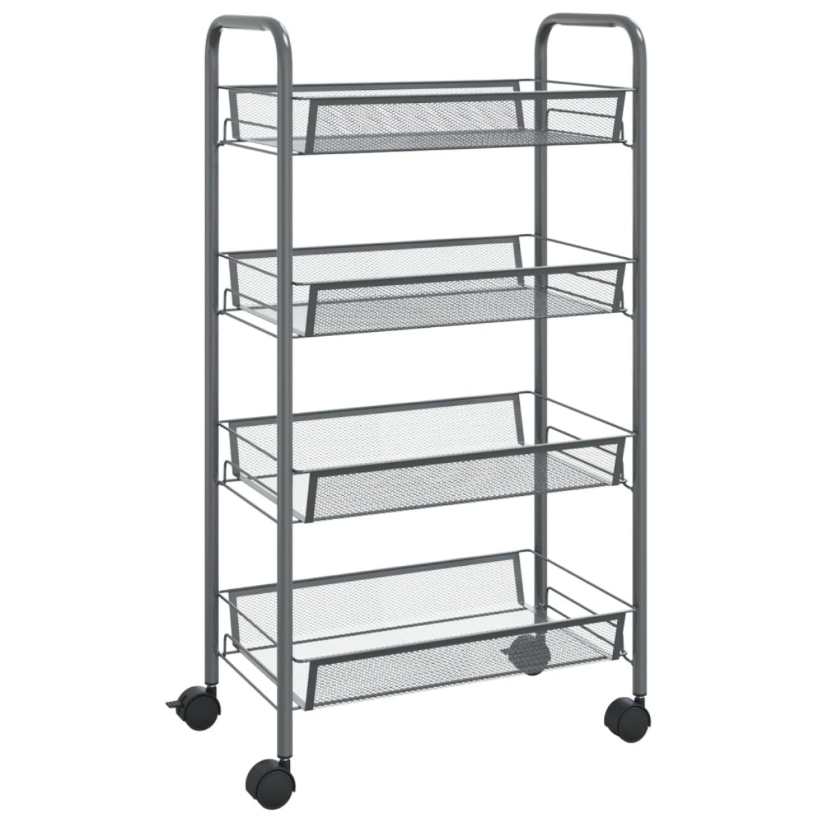 vidaXL Τρόλεϊ Κουζίνας 4 Επιπέδων Γκρι 46 x 26 x 85 εκ. Σιδερένιο